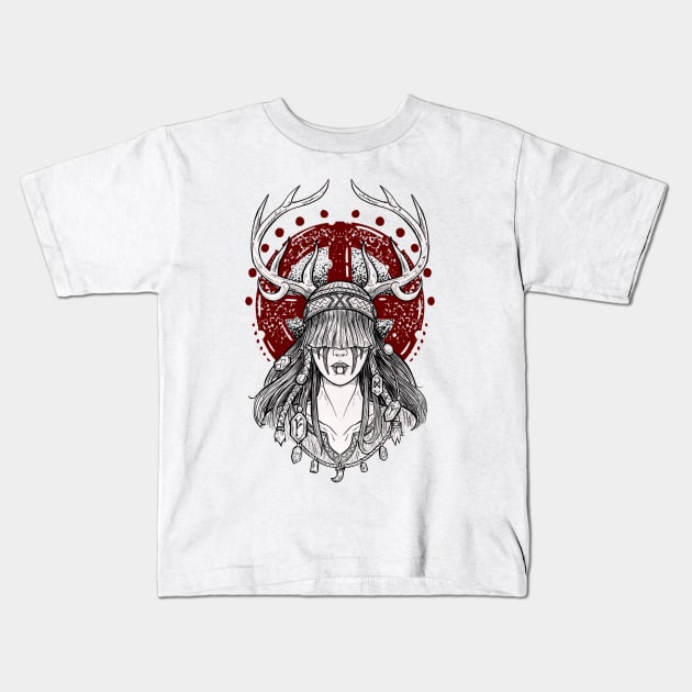 Heilung shaman Kids T-Shirt by BlackForge